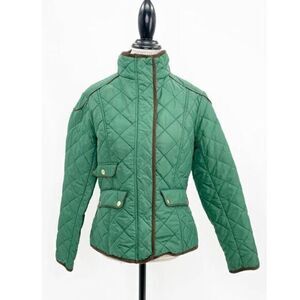 HIPPIE Green ladies Quilted Zip-up Jacket MEDIUM